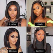 Straight Short Bob Wig Lace Front Human Hair Wigs HD Transparent 13x4 Lace Frontal Human Hair Wigs For Women Brazilian Wig