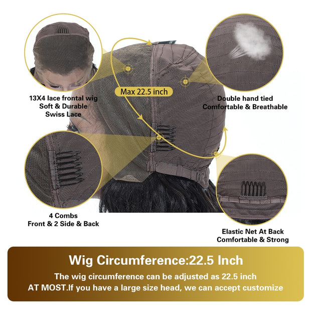 Straight Short Bob Wig Lace Front Human Hair Wigs HD Transparent 13x4 Lace Frontal Human Hair Wigs For Women Brazilian Wig