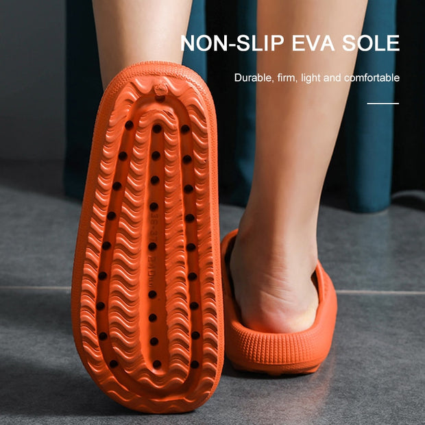 Thick Platform Bathroom Home Slippers Women Fashion Soft Sole EVA Indoor Slides Woman Sandals 2022 Summer Non-slip Flip Flops
