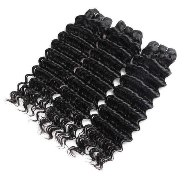 Beumax Double Drawn 12A Grade Deep Wave BUNDLES with CLOSURES &