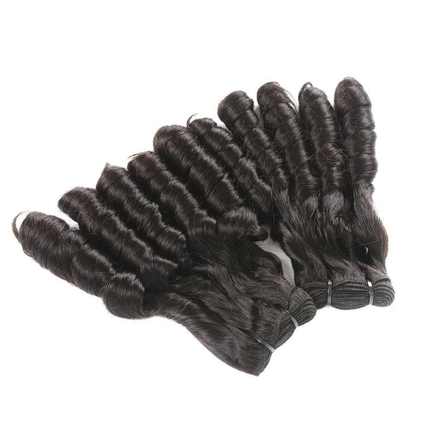 Beumax Double Drawn 12A Grade Spring Curl BUNDLES with CLOSURES &